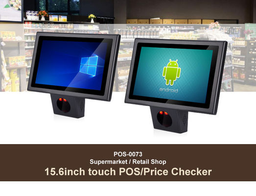 Sistemi POS Windows/Android10.0 con touch screen da 15,6 pollici e scanner di codici a barre integrato