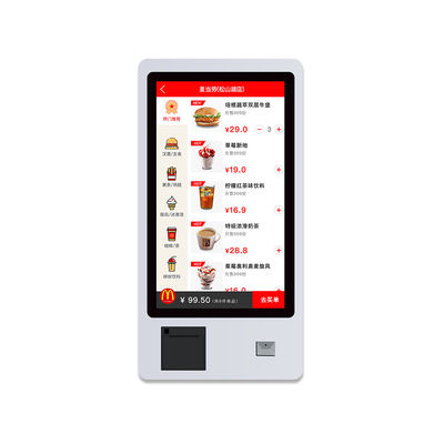 Bimi 32 pollici Self-Service Touch Screen Kiosk con stampante QR Barcode Scanner Montaggio a parete