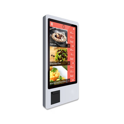 Bimi 32 pollici Self-Service Touch Screen Kiosk con stampante QR Barcode Scanner Montaggio a parete
