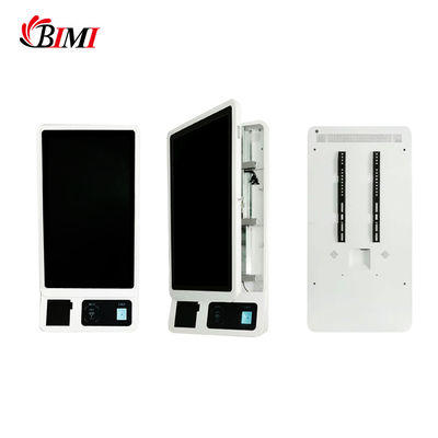 Chiosco self-service schermo touch da 32 pollici montato a parete con stampante a 80 mm scanner di codici a barre QR