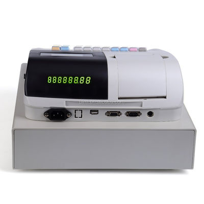 Registratore di cassa portatile bianco con stampante 58 mm e software di cassa