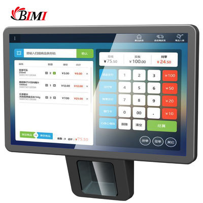 Scanner di codici a barre integrato schermo sensoriale POS Android da 10,1 pollici per supermercati