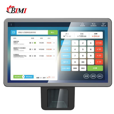 POS Android a contatto capacitivo con scanner laser integrato per la cassa dei supermercati