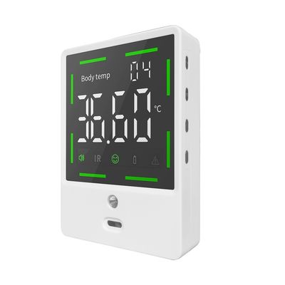 Termometro digitale palmare senza contatto con display LCD e funzione di allarme febbrile