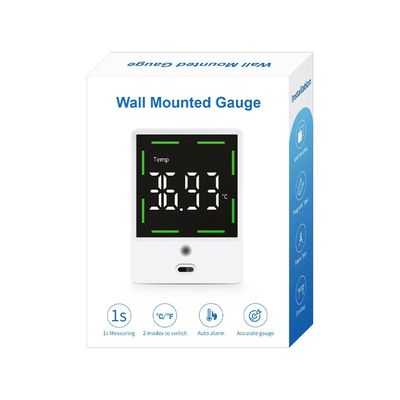 Termometro digitale palmare senza contatto con display LCD e funzione di allarme febbrile