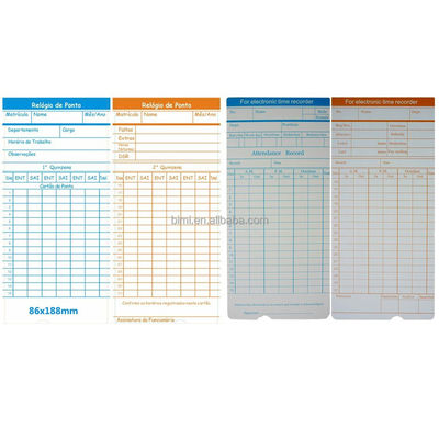 50 pezzi/pacco Carte Time per registratore di orario C050 Carte mensili di pagamento Settimanale opzionale Articolo C050
