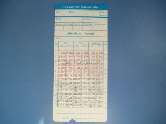 50 pezzi/pacco Carte Time per registratore di orario C050 Carte mensili di pagamento Settimanale opzionale Articolo C050