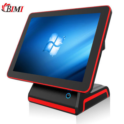 Soluzione POS a doppio touchscreen da 15&quot; con schermo piatto e schermo principale
