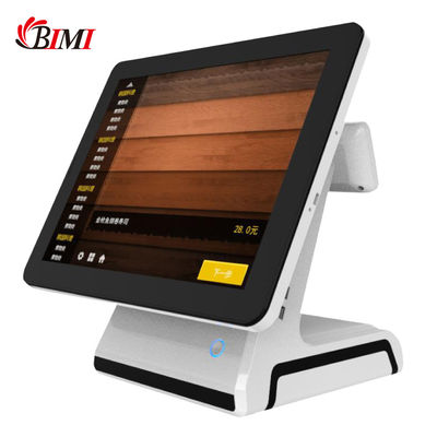 Soluzione POS a doppio touchscreen da 15&quot; con schermo piatto e schermo principale