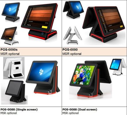 Soluzione POS a doppio touchscreen da 15&quot; con schermo piatto e schermo principale